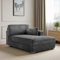 Chaise Longue da Interno Moderna in Velluto a Coste Morbido