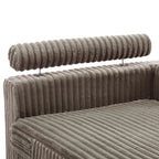 Chaise Longue da Interno Moderna in Velluto a Coste Morbido