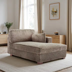 Chaise Longue da Interno Moderna in Velluto a Coste Morbido