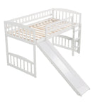 Letto a soppalco singolo con scivolo e scaletta