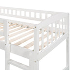 Letto a soppalco singolo con scivolo e scaletta