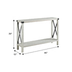 Tavolo da ingresso X-Frame in stile rustico da 46 pollici