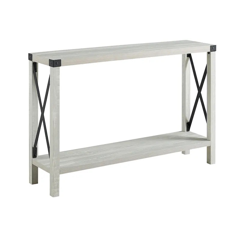 Tavolo da ingresso X-Frame in stile rustico da 46 pollici