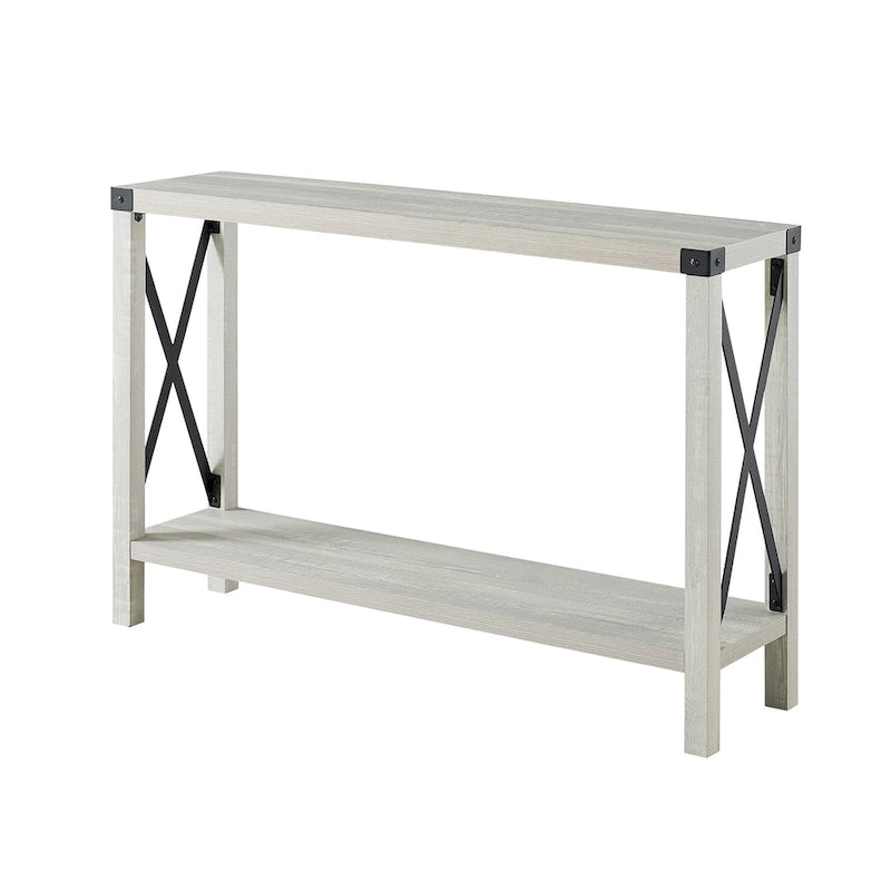 Tavolo da ingresso X-Frame in stile rustico da 46 pollici