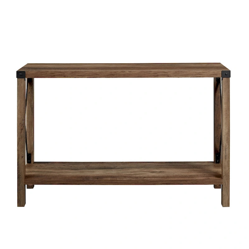 Tavolo da ingresso X-Frame in stile rustico da 46 pollici