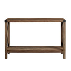 Tavolo da ingresso X-Frame in stile rustico da 46 pollici