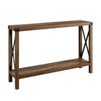Tavolo da ingresso X-Frame in stile rustico da 46 pollici