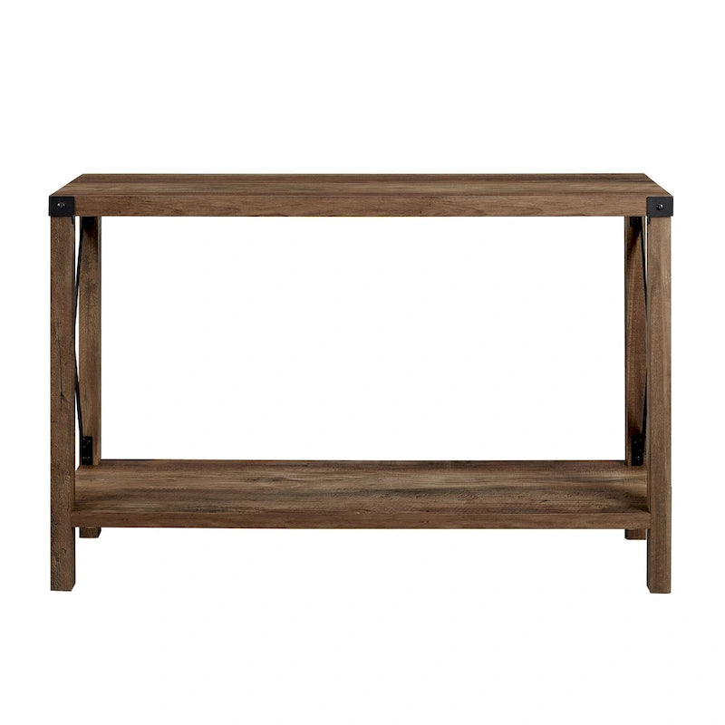Tavolo da ingresso X-Frame in stile rustico da 46 pollici