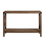 Tavolo da ingresso X-Frame in stile rustico da 46 pollici