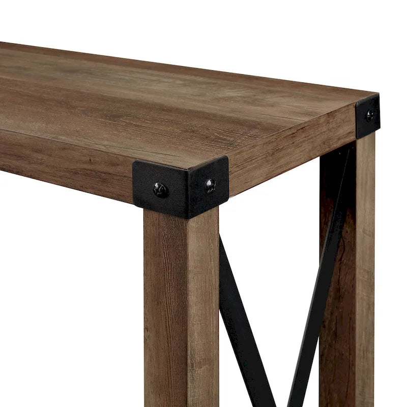 Tavolo da ingresso X-Frame in stile rustico da 46 pollici