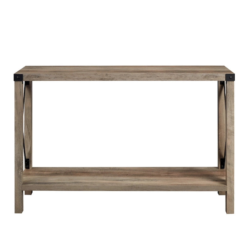 Tavolo da ingresso X-Frame in stile rustico da 46 pollici