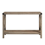 Tavolo da ingresso X-Frame in stile rustico da 46 pollici
