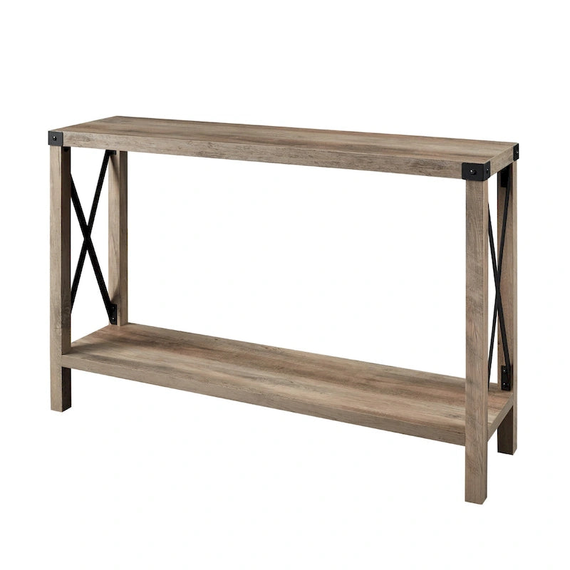 Tavolo da ingresso X-Frame in stile rustico da 46 pollici
