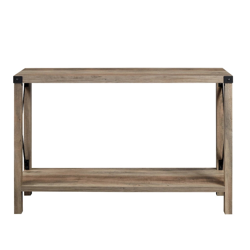 Tavolo da ingresso X-Frame in stile rustico da 46 pollici