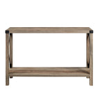 Tavolo da ingresso X-Frame in stile rustico da 46 pollici