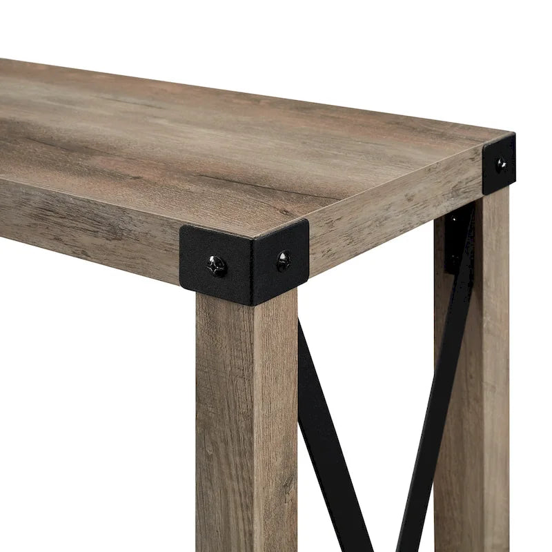 Tavolo da ingresso X-Frame in stile rustico da 46 pollici