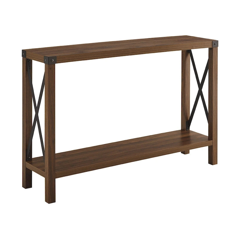 Tavolo da ingresso X-Frame in stile rustico da 46 pollici
