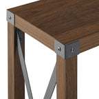 Tavolo da ingresso X-Frame in stile rustico da 46 pollici