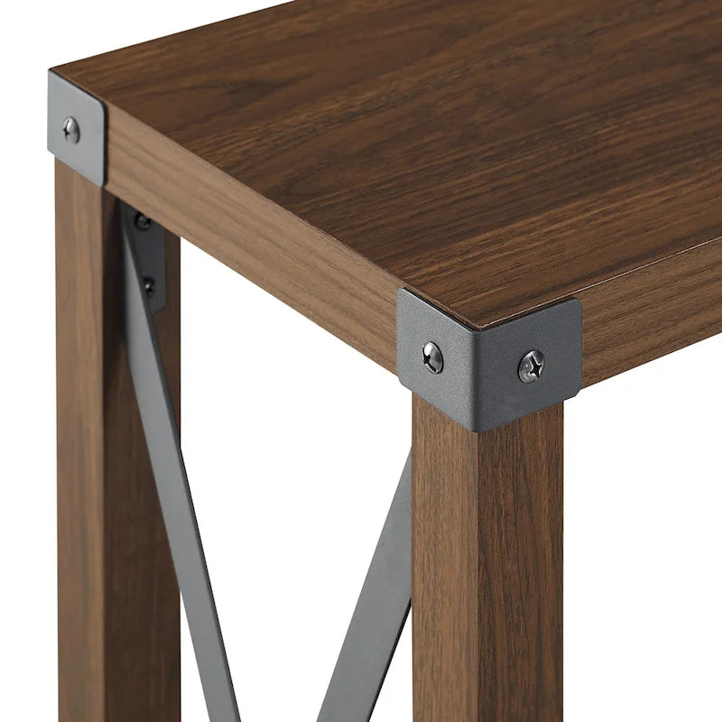Tavolo da ingresso X-Frame in stile rustico da 46 pollici