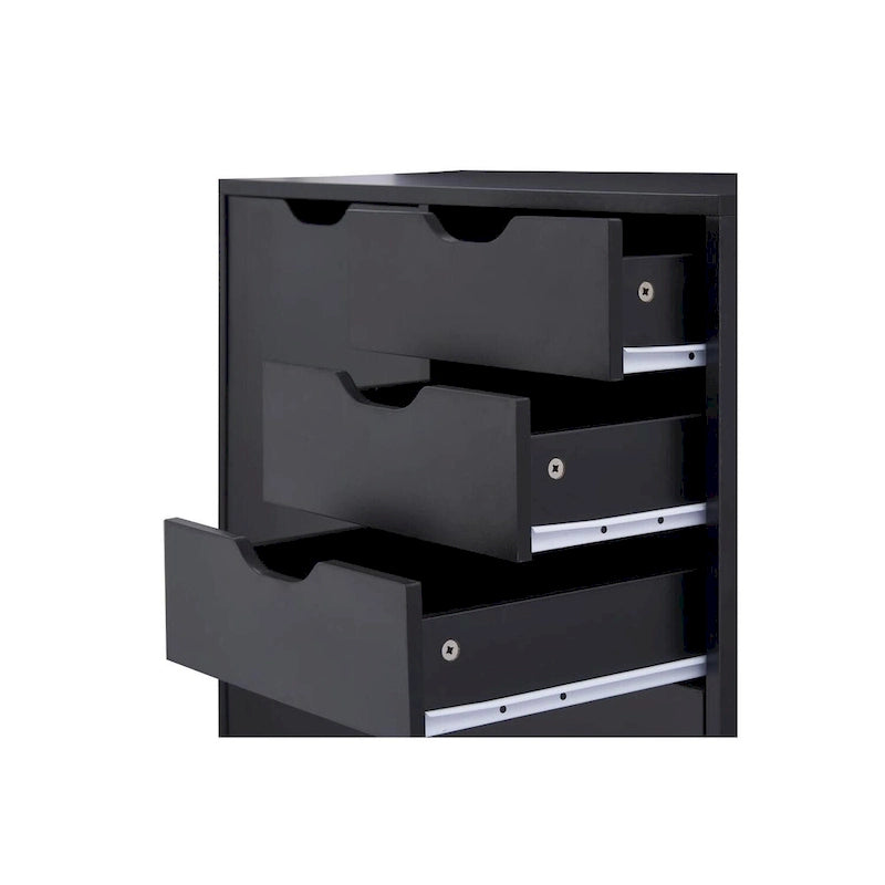 Cassettiera moderna ed elegante con maniglie a gola, armadietto multiuso per ufficio