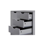 Cassettiera moderna ed elegante con maniglie a gola, armadietto multiuso per ufficio