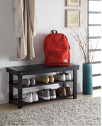 Convenience Concepts Oxford Utility Mudroom Bench with Shelves