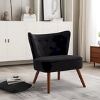 Poltrona d'accento in velluto trapuntato Poltroncina da salotto imbottita - 27,6 L x 28 P x 31,3 H