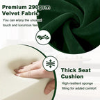Poltrona d'accento in velluto trapuntato Poltroncina da salotto imbottita - 27,6 L x 28 P x 31,3 H