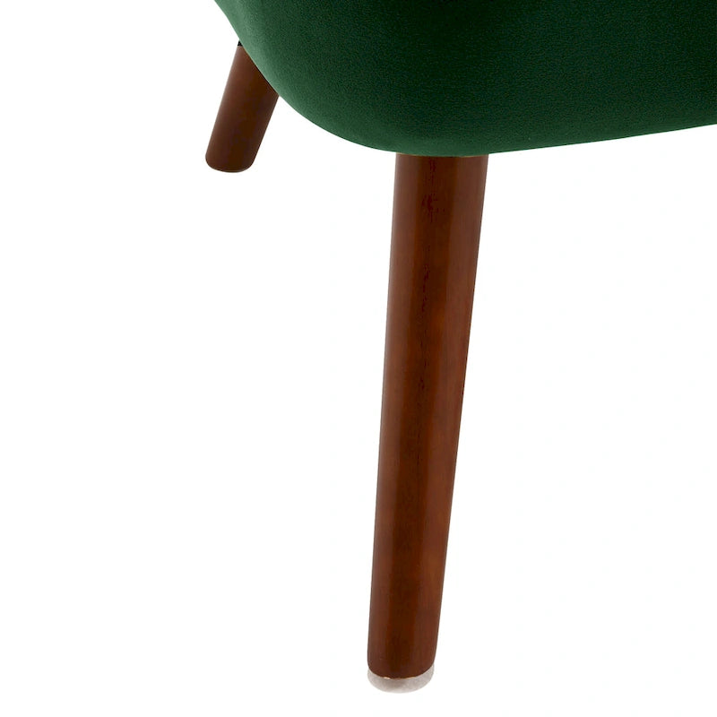 Poltrona d'accento in velluto trapuntato Poltroncina da salotto imbottita - 27,6 L x 28 P x 31,3 H