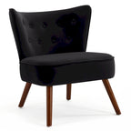 Poltrona d'accento in velluto trapuntato Poltroncina da salotto imbottita - 27,6 L x 28 P x 31,3 H