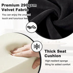 Poltrona d'accento in velluto trapuntato Poltroncina da salotto imbottita - 27,6 L x 28 P x 31,3 H