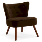 Poltrona d'accento in velluto trapuntato Poltroncina da salotto imbottita - 27,6 L x 28 P x 31,3 H
