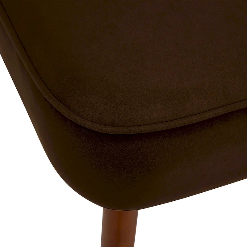 Poltrona d'accento in velluto trapuntato Poltroncina da salotto imbottita - 27,6 L x 28 P x 31,3 H