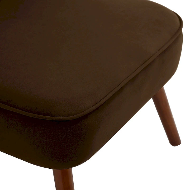 Poltrona d'accento in velluto trapuntato Poltroncina da salotto imbottita - 27,6 L x 28 P x 31,3 H