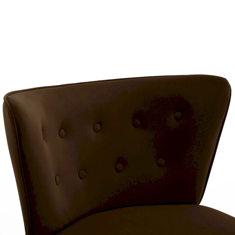 Poltrona d'accento in velluto trapuntato Poltroncina da salotto imbottita - 27,6 L x 28 P x 31,3 H