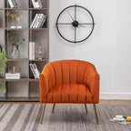 Sedia da toeletta moderna Glam in velluto con gambe in metallo dorato