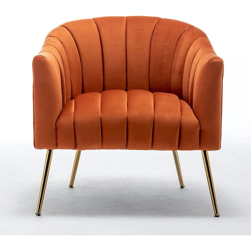 Sedia da toeletta moderna Glam in velluto con gambe in metallo dorato
