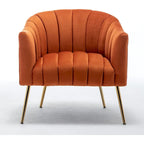 Sedia da toeletta moderna Glam in velluto con gambe in metallo dorato