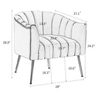 Sedia da toeletta moderna Glam in velluto con gambe in metallo dorato