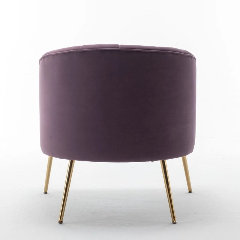 Sedia da toeletta moderna Glam in velluto con gambe in metallo dorato