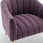 Sedia da toeletta moderna Glam in velluto con gambe in metallo dorato