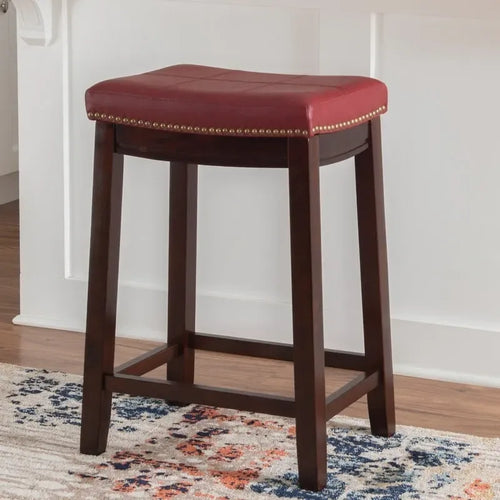 Sgabello da bancone senza schienale in similpelle con design minimalista per cucina