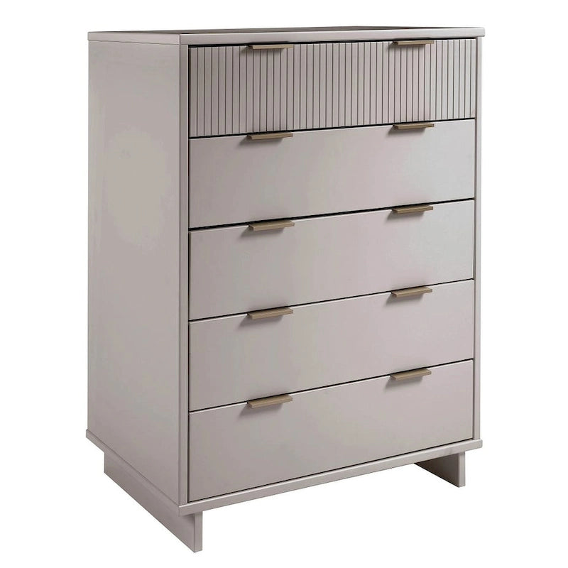 Cassettiera alta moderna a 5 cassetti, 114,98 cm