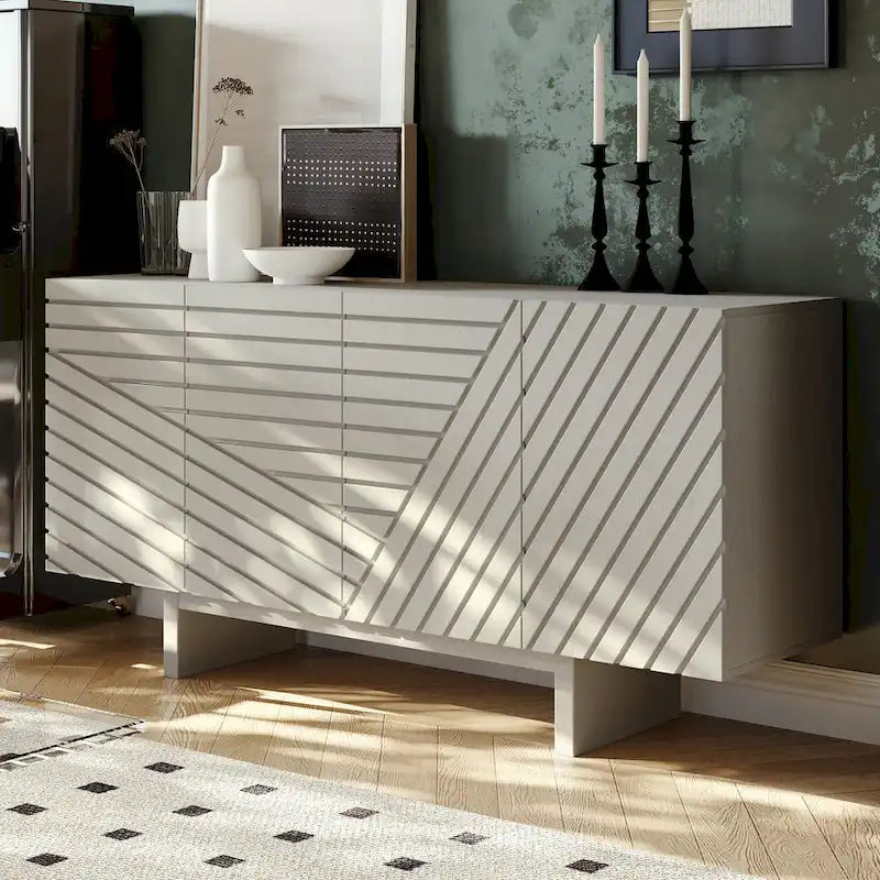 Madia credenza a 4 ante in legno Mid-Century