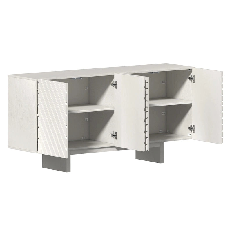 Madia credenza a 4 ante in legno Mid-Century