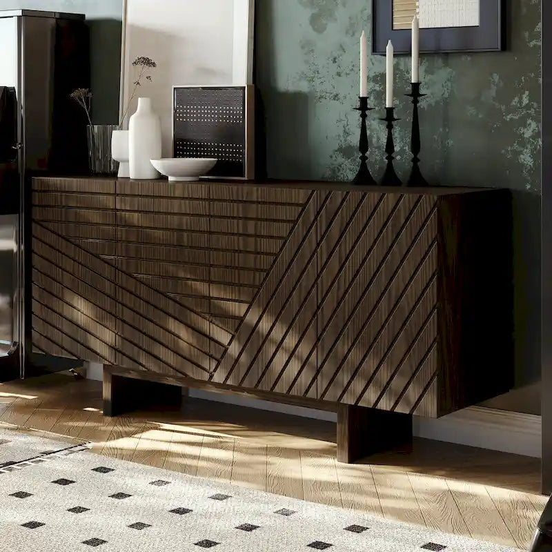 Madia credenza a 4 ante in legno Mid-Century