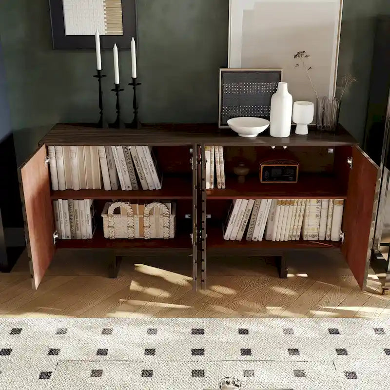 Madia credenza a 4 ante in legno Mid-Century