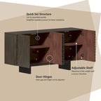 Madia credenza a 4 ante in legno Mid-Century