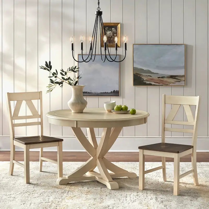 Tavolo da pranzo rotondo in stile country Simple Living Vintner