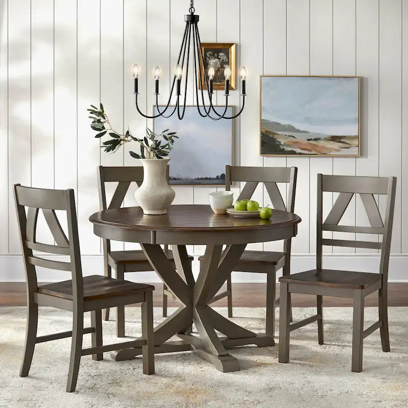 Tavolo da pranzo rotondo in stile country Simple Living Vintner